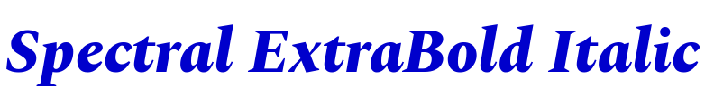 Spectral ExtraBold Italic шрифт